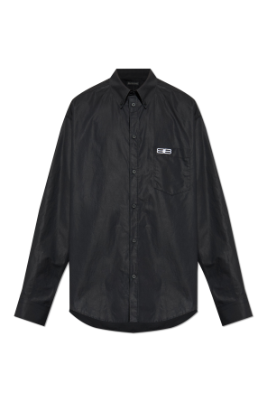 Balmain Shirt with leather pocket | Men's | Vitkac